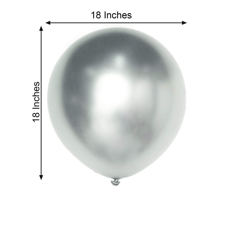 5 pcs 18" Round Metallic Latex Balloon