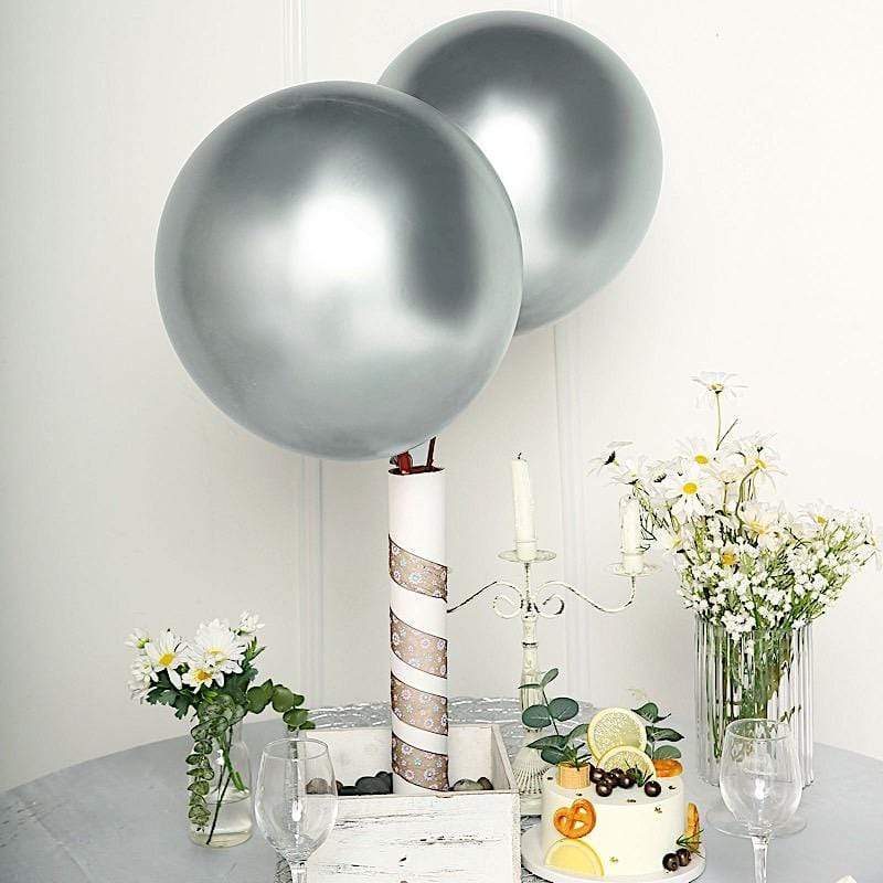 5 pcs 18" Round Metallic Latex Balloon