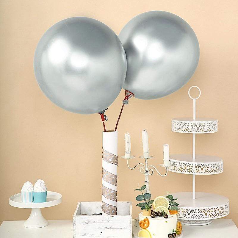 5 pcs 18" Round Metallic Latex Balloon