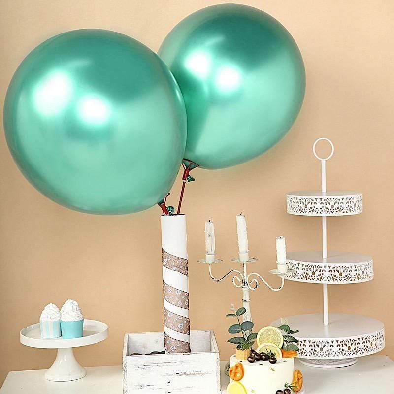 5 pcs 18" Round Metallic Latex Balloon