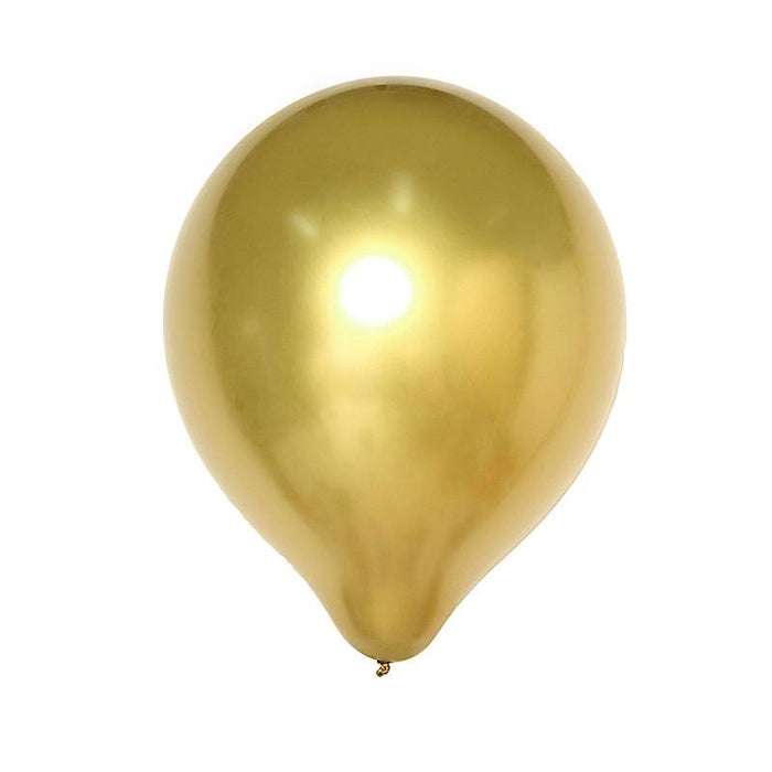5 pcs 18" Round Metallic Latex Balloon BLOON_MET_18_GOLD