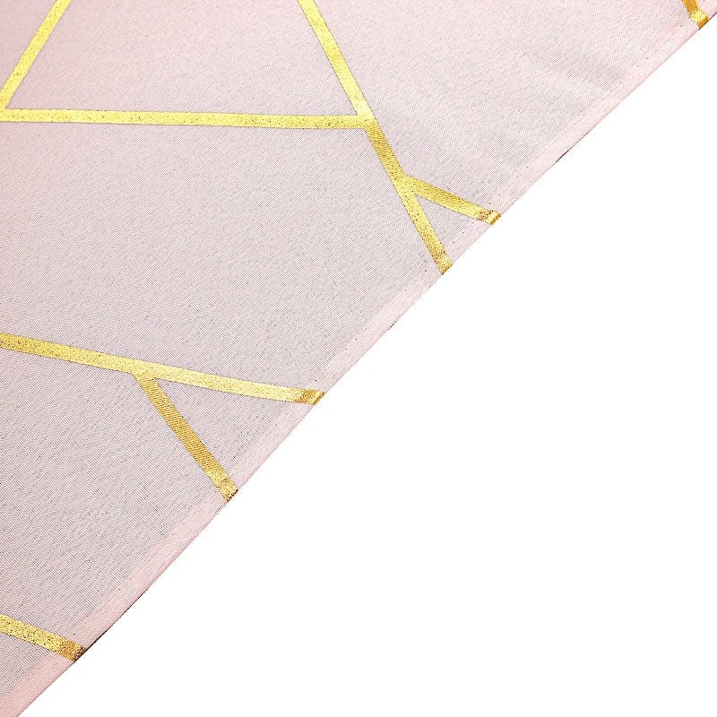 5 pcs 20" x 20" Polyester Dinner Napkins with Metallic Geometric Pattern