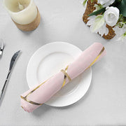 5 pcs 20" x 20" Polyester Dinner Napkins with Metallic Geometric Pattern