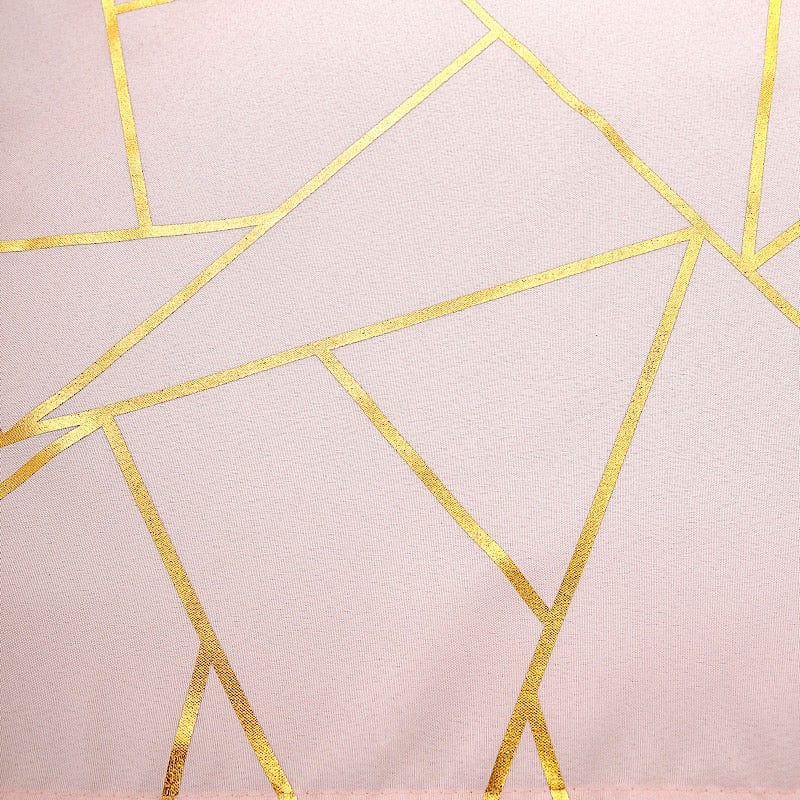 5 pcs 20" x 20" Polyester Dinner Napkins with Metallic Geometric Pattern