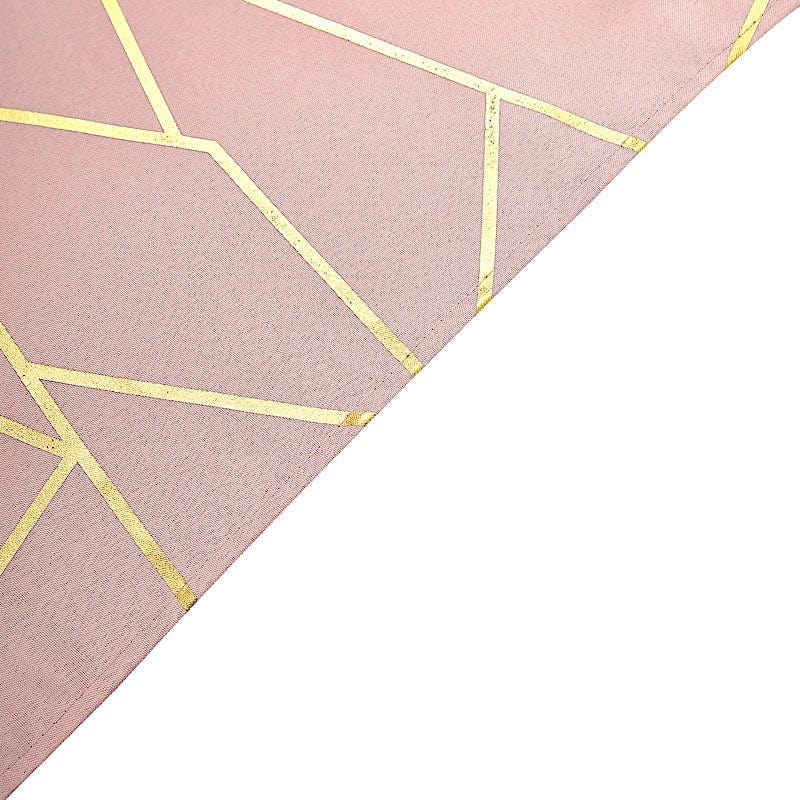 5 pcs 20" x 20" Polyester Dinner Napkins with Metallic Geometric Pattern