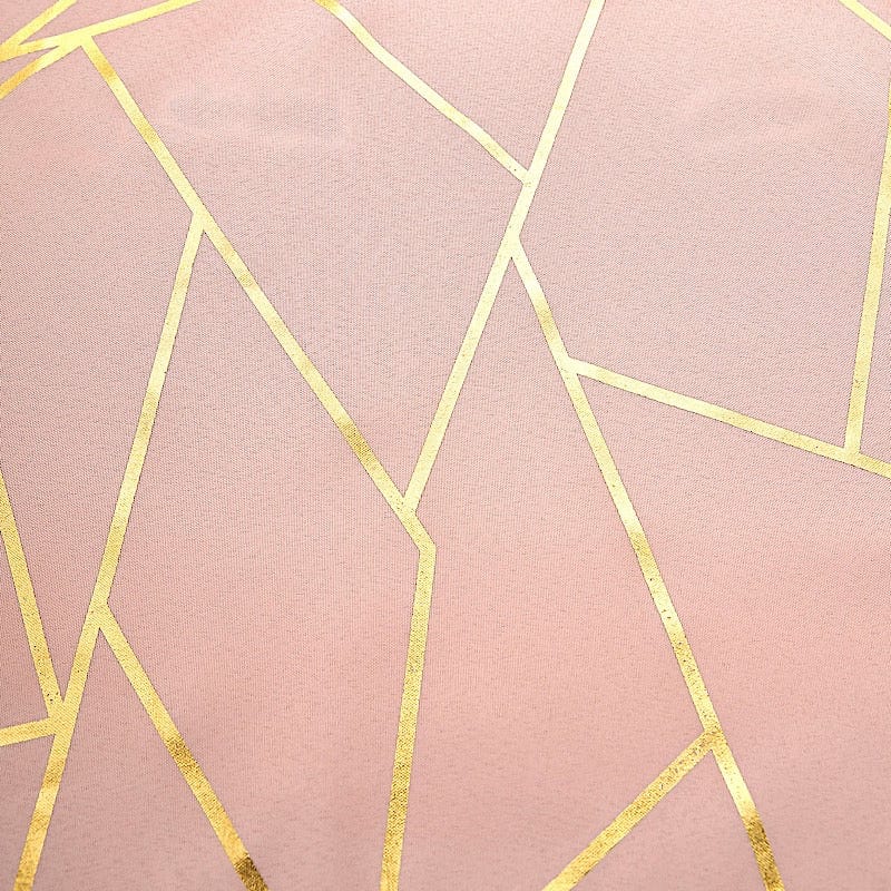 5 pcs 20" x 20" Polyester Dinner Napkins with Metallic Geometric Pattern