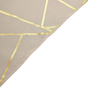 5 pcs 20" x 20" Polyester Dinner Napkins with Metallic Geometric Pattern