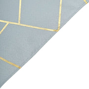 5 pcs 20" x 20" Polyester Dinner Napkins with Metallic Geometric Pattern