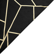 5 pcs 20" x 20" Polyester Dinner Napkins with Metallic Geometric Pattern