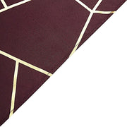 5 pcs 20" x 20" Polyester Dinner Napkins with Metallic Geometric Pattern