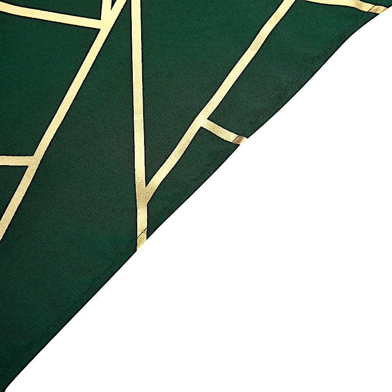 5 pcs 20" x 20" Polyester Dinner Napkins with Metallic Geometric Pattern