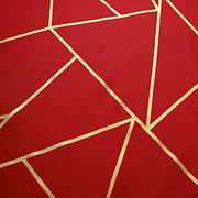 5 pcs 20" x 20" Polyester Dinner Napkins with Metallic Geometric Pattern