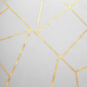 5 pcs 20" x 20" Polyester Dinner Napkins with Metallic Geometric Pattern