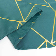 5 pcs 20" x 20" Polyester Dinner Napkins with Metallic Geometric Pattern