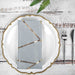 5 pcs 20" x 20" Polyester Dinner Napkins with Metallic Geometric Pattern NAP_FOIL_086_G