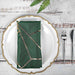 5 pcs 20" x 20" Polyester Dinner Napkins with Metallic Geometric Pattern NAP_FOIL_HUNT_G