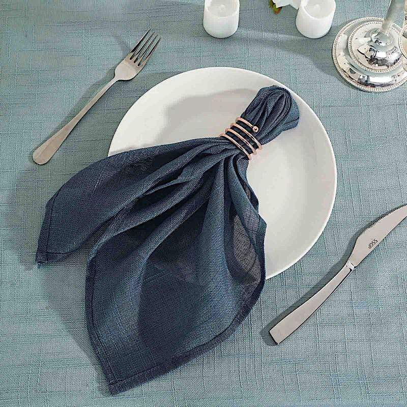 5 pcs 20" x 20" Premium Faux Burlap Polyester Table Napkins