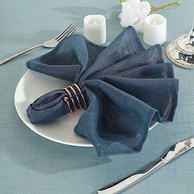 5 pcs 20" x 20" Premium Faux Burlap Polyester Table Napkins