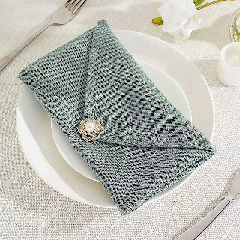 5 pcs 20" x 20" Premium Faux Burlap Polyester Table Napkins