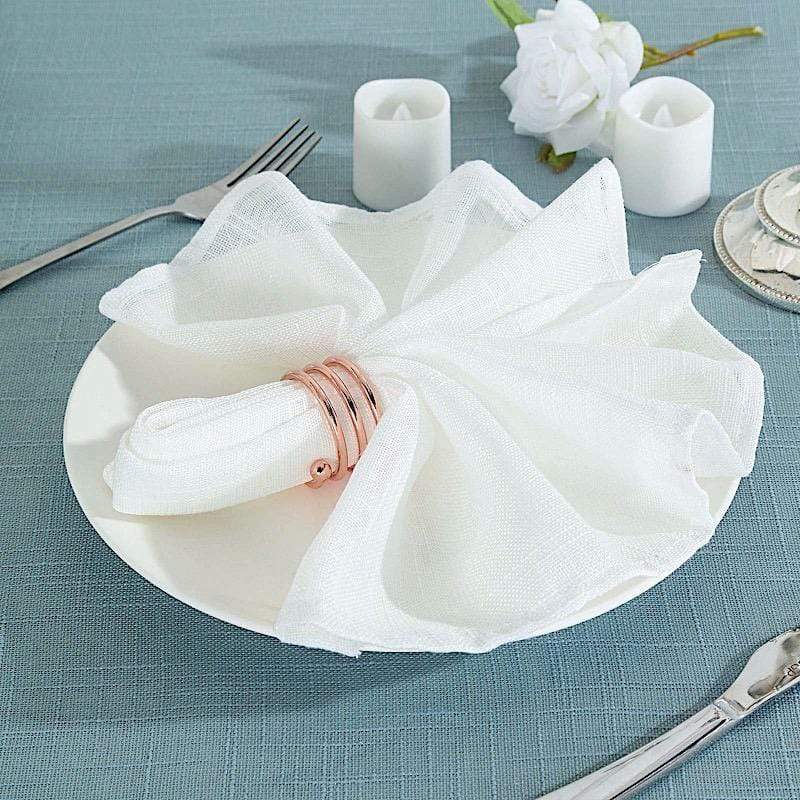 5 pcs 20" x 20" Premium Faux Burlap Polyester Table Napkins