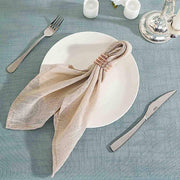 5 pcs 20" x 20" Premium Faux Burlap Polyester Table Napkins