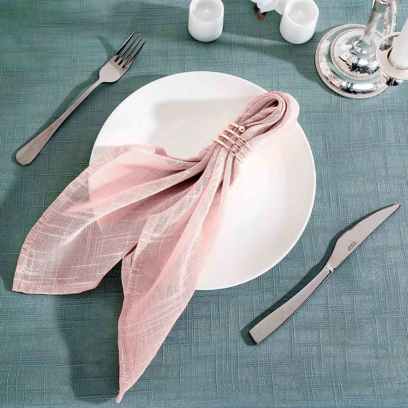 5 pcs 20" x 20" Premium Faux Burlap Polyester Table Napkins