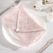 5 pcs 20" x 20" Premium Faux Burlap Polyester Table Napkins