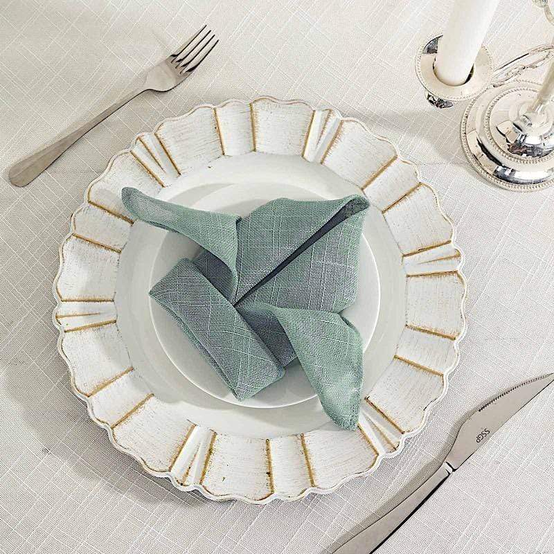 5 pcs 20" x 20" Premium Faux Burlap Polyester Table Napkins NAP_JUTE02_086