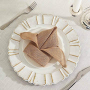 5 pcs 20" x 20" Premium Faux Burlap Polyester Table Napkins NAP_JUTE02_NAT