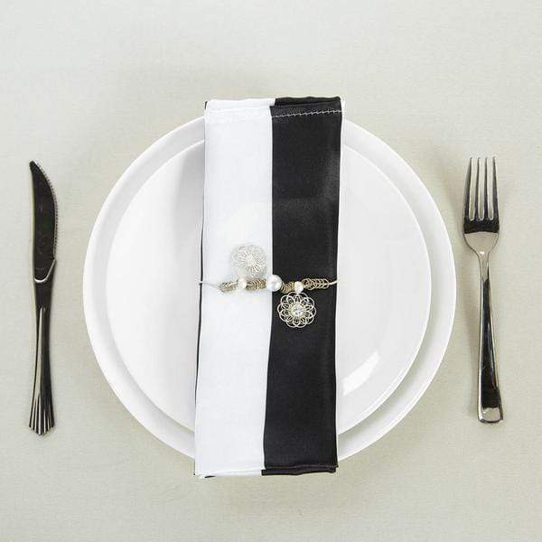 5 pcs 20" x 20" Stripes Satin Table Napkins