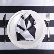 5 pcs 20" x 20" Stripes Satin Table Napkins