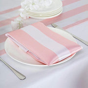 5 pcs 20" x 20" Stripes Satin Table Napkins