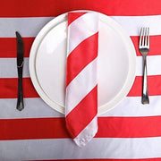 5 pcs 20" x 20" Stripes Satin Table Napkins