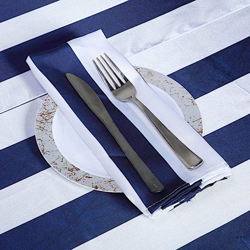5 pcs 20" x 20" Stripes Satin Table Napkins