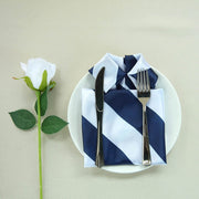 5 pcs 20" x 20" Stripes Satin Table Napkins