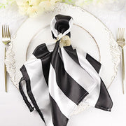5 pcs 20" x 20" Stripes Satin Table Napkins