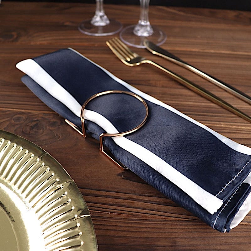 5 pcs 20" x 20" Stripes Satin Table Napkins