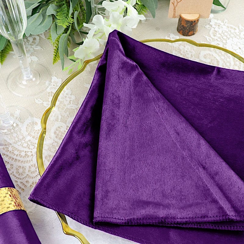 5 pcs 20"x20" Premium Velvet Napkins
