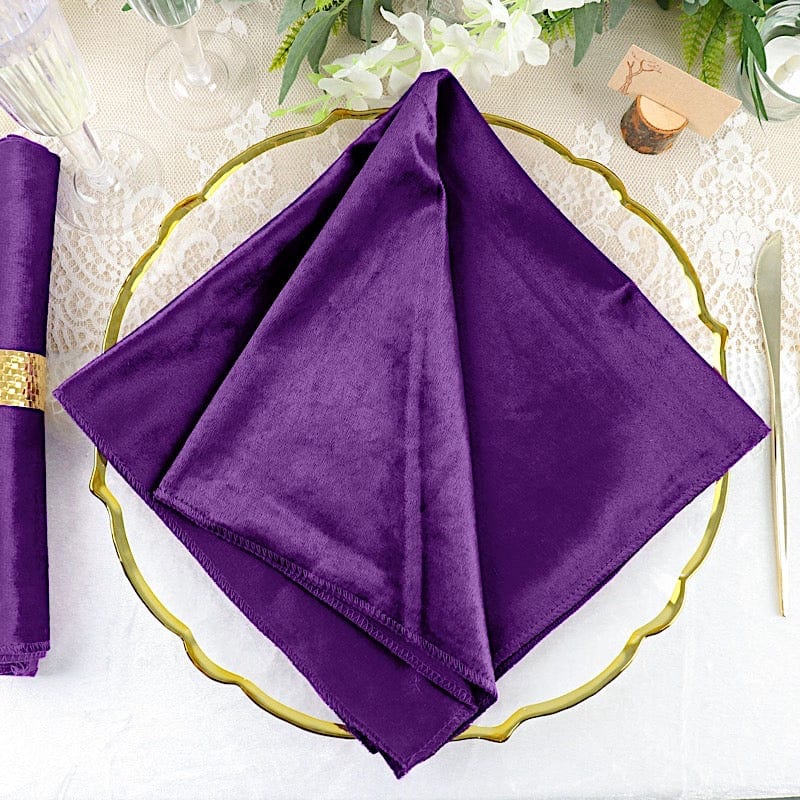 5 pcs 20"x20" Premium Velvet Napkins