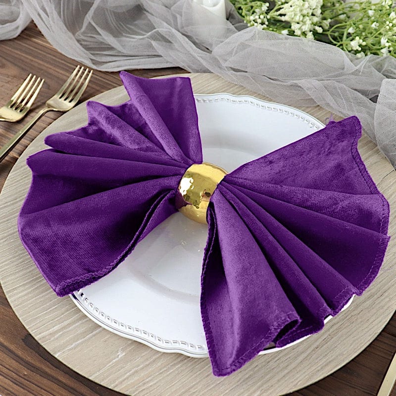 5 pcs 20"x20" Premium Velvet Napkins