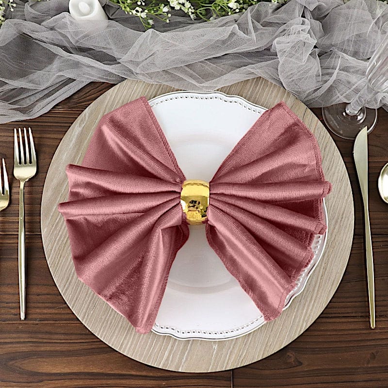 5 pcs 20"x20" Premium Velvet Napkins