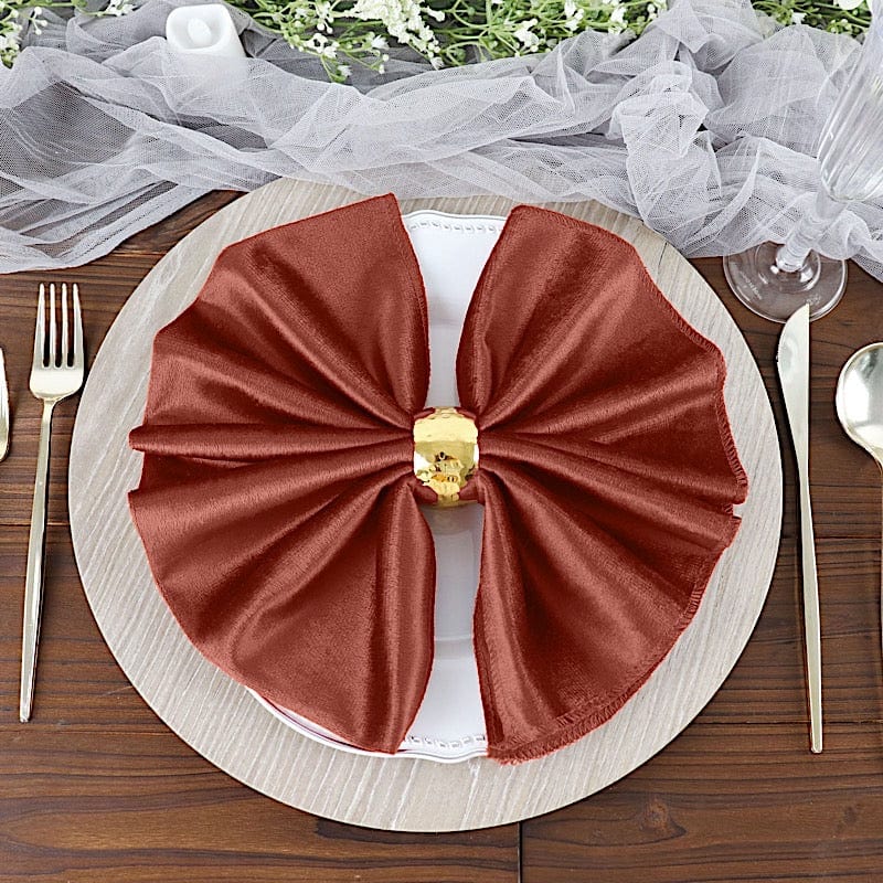 5 pcs 20"x20" Premium Velvet Napkins