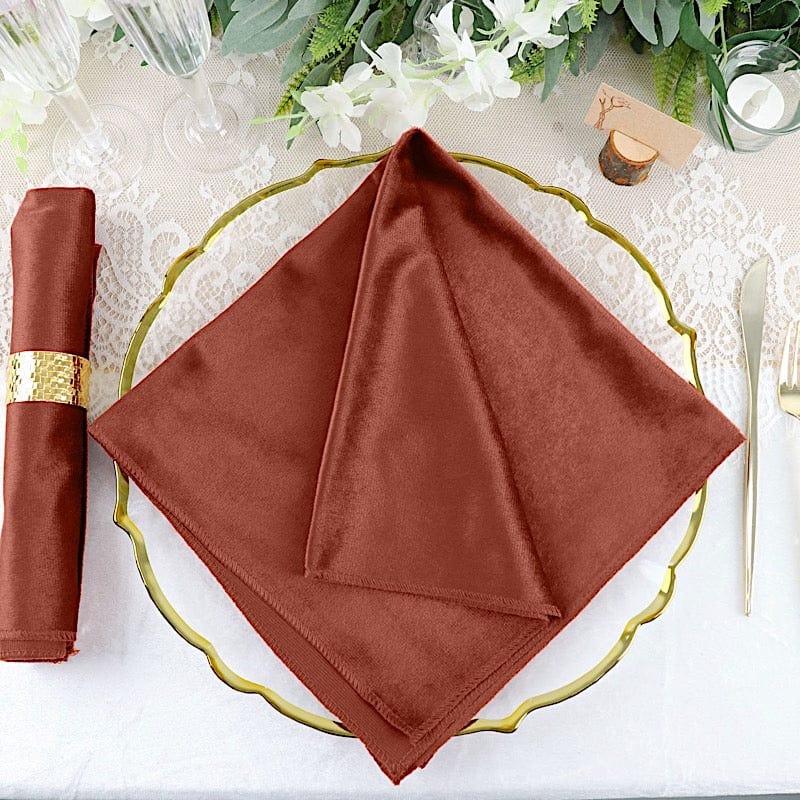 5 pcs 20"x20" Premium Velvet Napkins