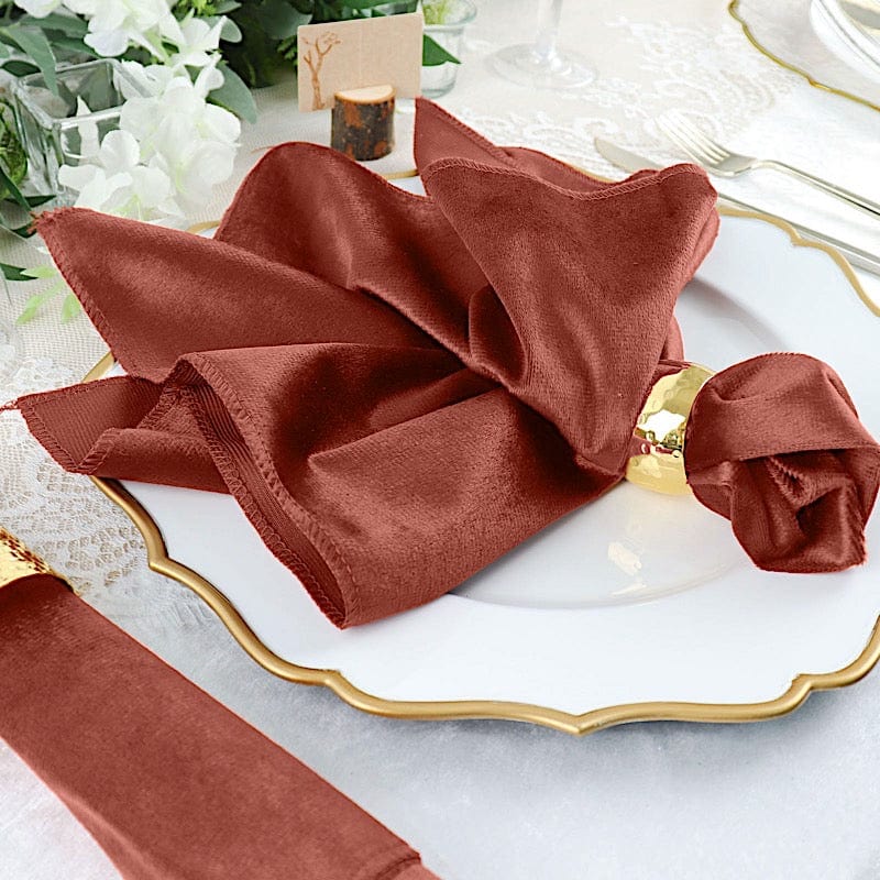 5 pcs 20"x20" Premium Velvet Napkins