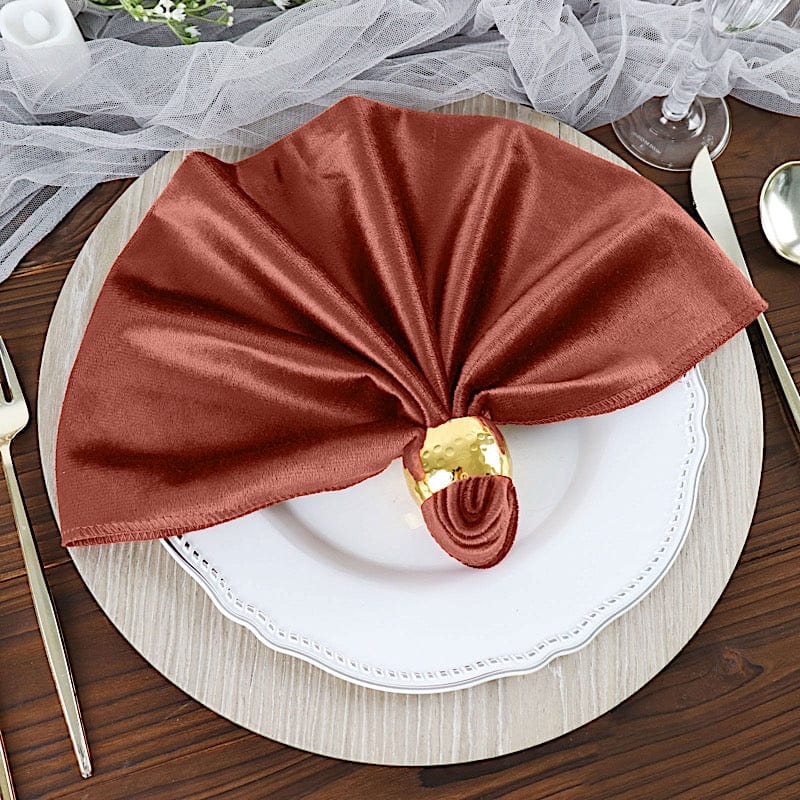 5 pcs 20"x20" Premium Velvet Napkins