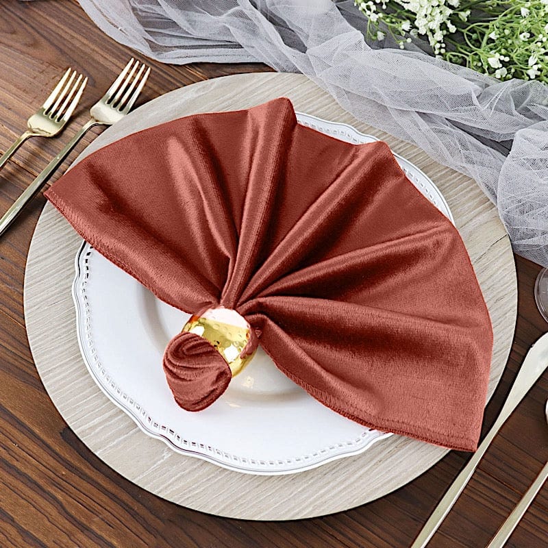 5 pcs 20"x20" Premium Velvet Napkins
