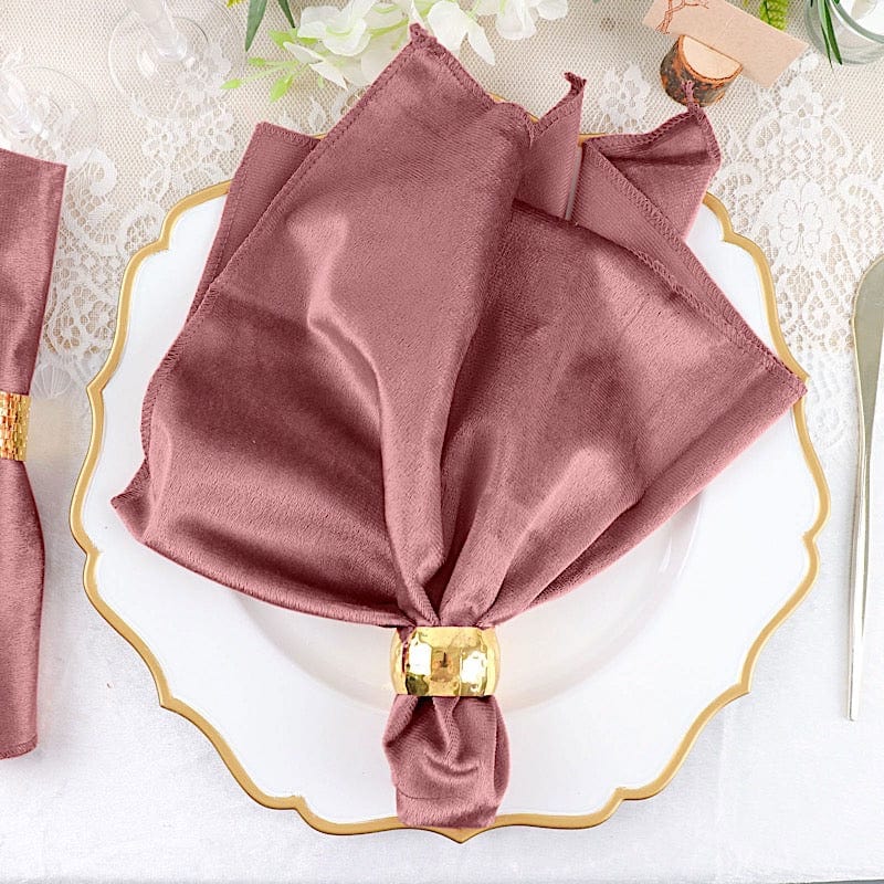 5 pcs 20"x20" Premium Velvet Napkins NAP_VEL_080