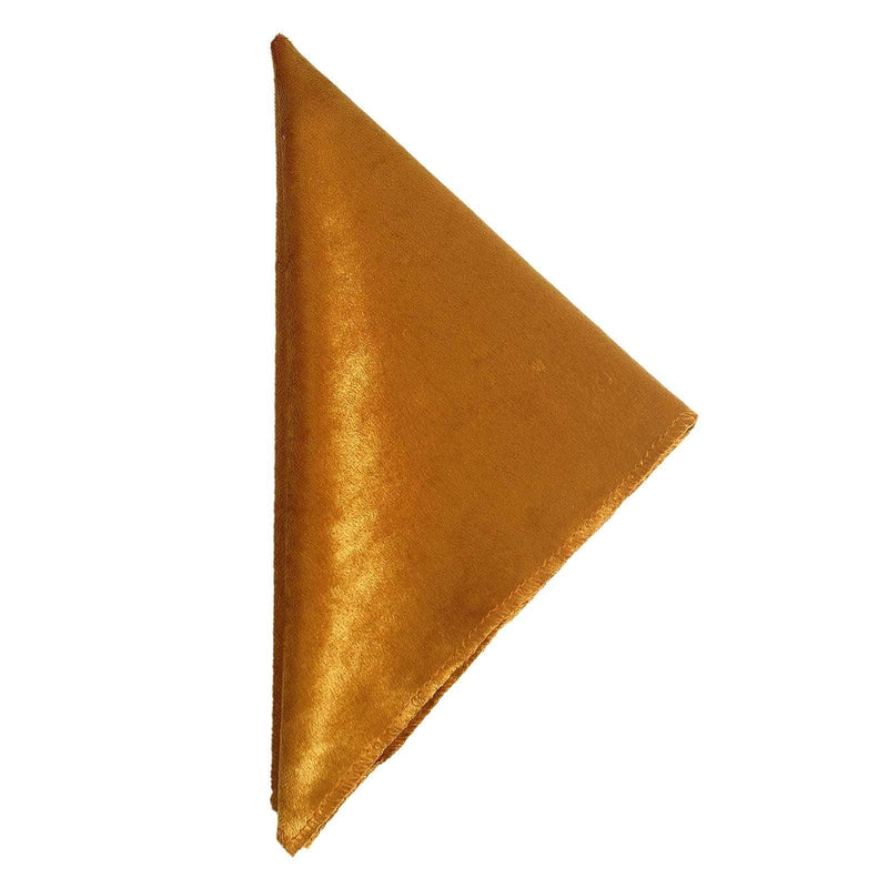 5 pcs 20"x20" Premium Velvet Napkins NAP_VEL_GOLD