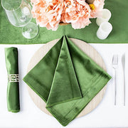 5 pcs 20"x20" Premium Velvet Napkins NAP_VEL_WILL