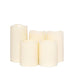 5 pcs 4" 5" 6" tall LED Pillar Candles Lights with Remote Control - Ivory LED_CAND_PL001_SET1_IVR